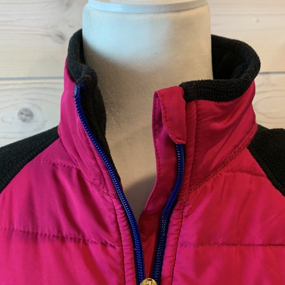 Black and Pink Fleece Jacket by Ralph Lauren - Size L - Picture 3 of 4
